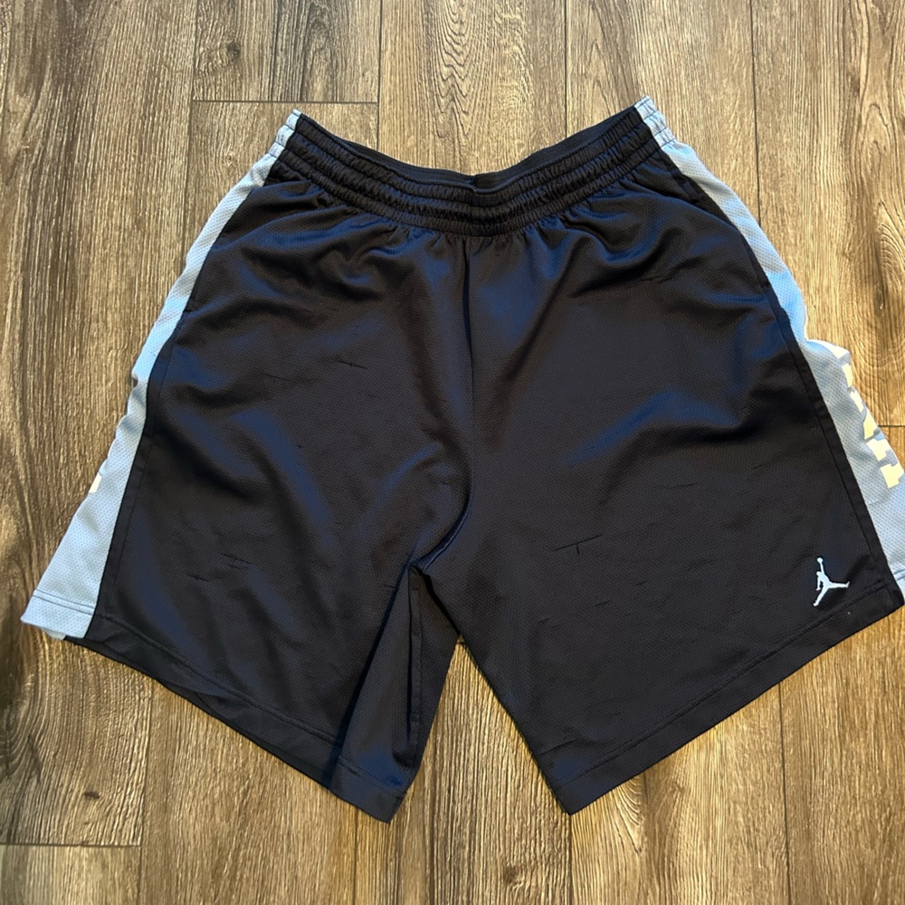 Carolina Jordan Men's Athletic Shorts in Black and Gray